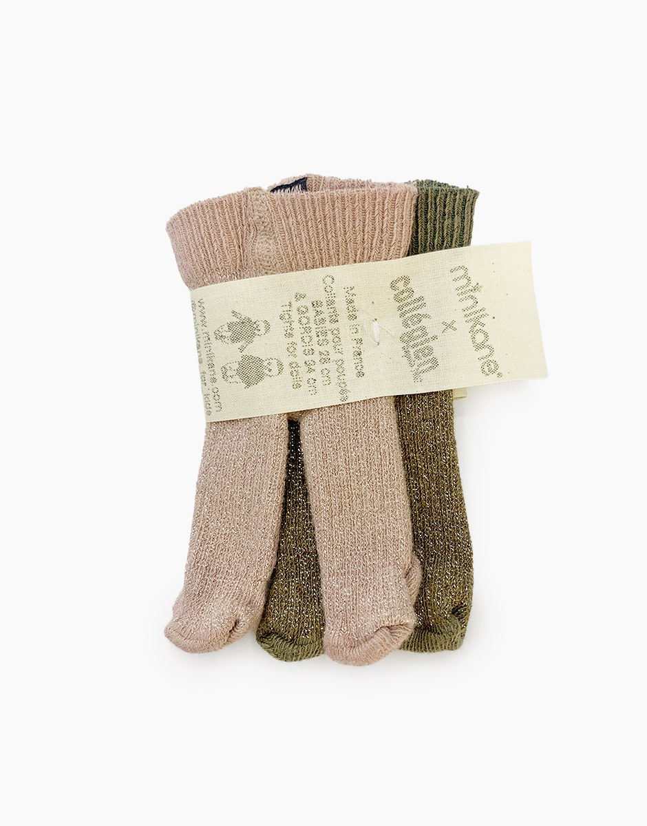 Minikane : Collants pour poupées, lot de 2 | Gordis & Babies | Rose/Vert