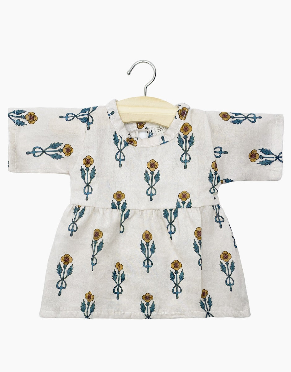 Minikane : Robe pour poupée à manches longues "Nordic Flowers" | Gordis (34cm)