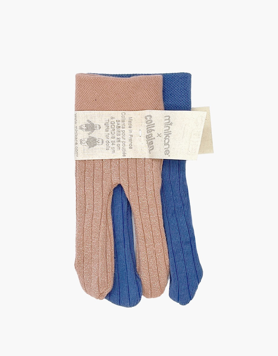 Minikane : Collants pour poupées, lot de 2 | Gordis & Babies | Rose/Bleu