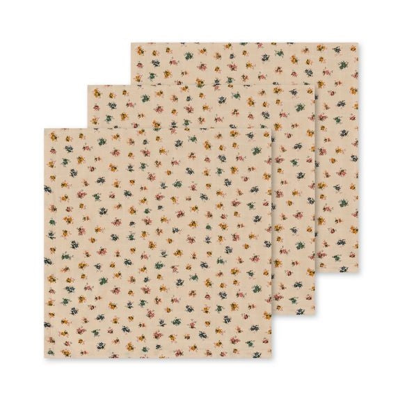 Konges Sløjd : Serviettes "Bloomie Blush" | Lot de 3 | 65 x 65 cm