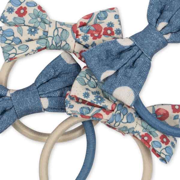 Konges Sløjd : Lot de 4 élastiques à cheveux pour enfants "Bibi Blue"