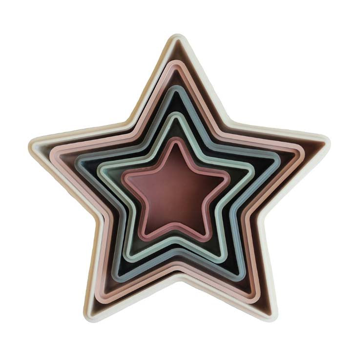 Mushie : Jouet à empiler "Nesting Stars" 5 pièces