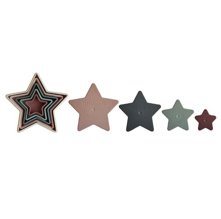 Mushie : Jouet à empiler "Nesting Stars" 5 pièces