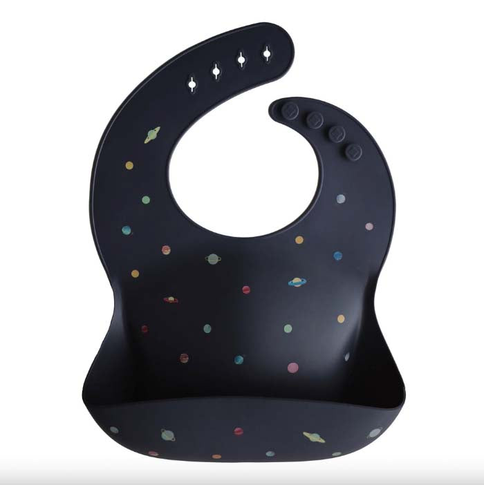 Mushie : Bavoir en silicone "Planètes"