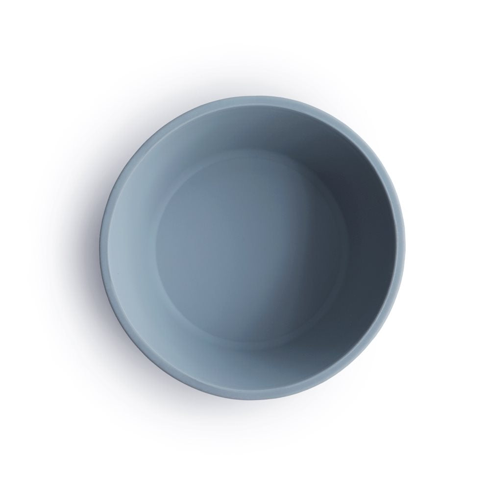 Mushie : Bol en silicone "Bleu poudré" avec ventouse