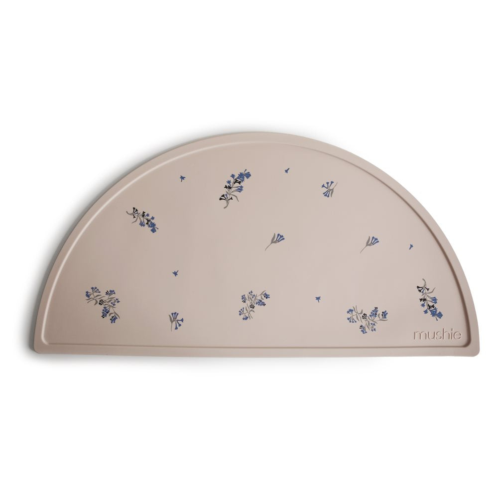 Mushie : Set de table en silicone "Fleurs lilas"