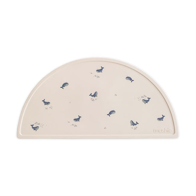 Mushie : Set de table en silicone "Baleines"