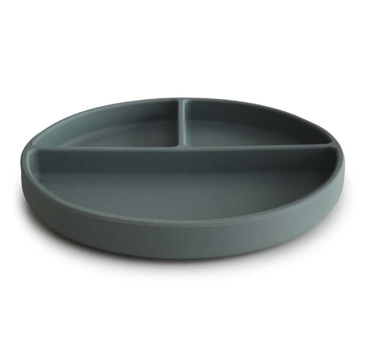 Mushie : Assiette en silicone "Dried Thyme" avec ventouse / séparateur.