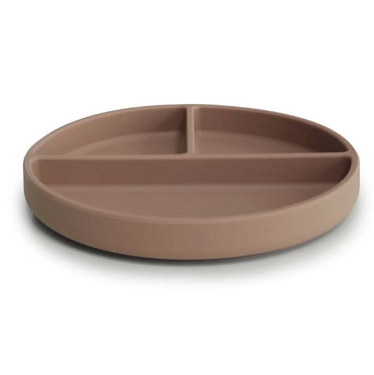 Mushie: Silicone plate "Natural" with suction cup / divider