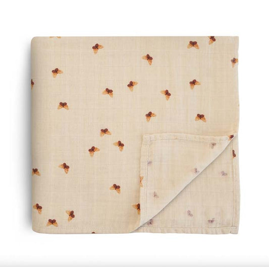 Mushie: Nuschi | “Butterflies” swaddle cloth