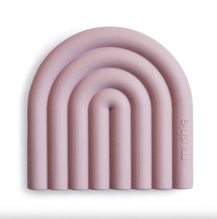 Mushie : Anneau de dentition arc-en-ciel "Mauve"