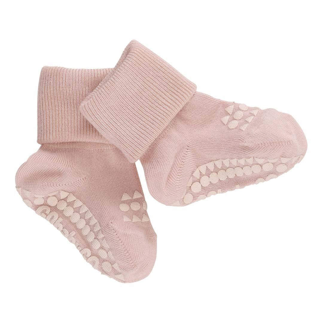 GoBabyGo : Chaussettes antidérapantes en bambou "Rose tendre"
