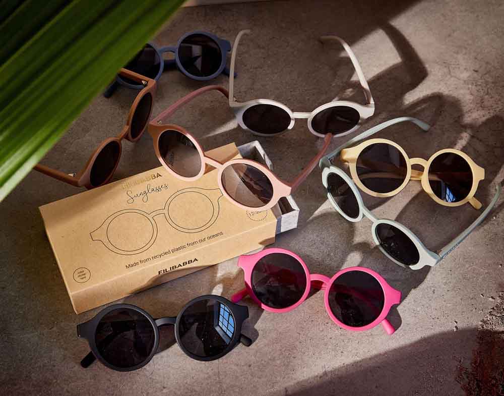 Filibabba: Kindersonnenbrille aus recyceltem Plastik "Tender Green"