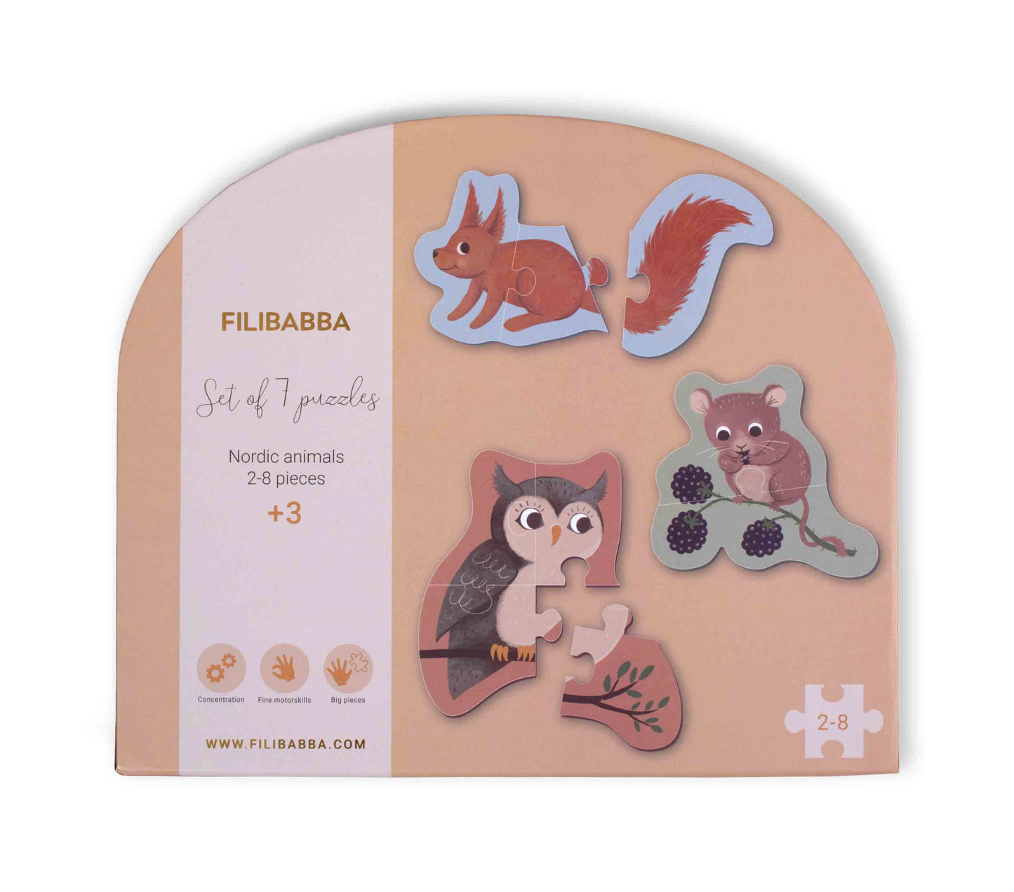 Filibabba : Coffret de 7 puzzles "Faune nordique"