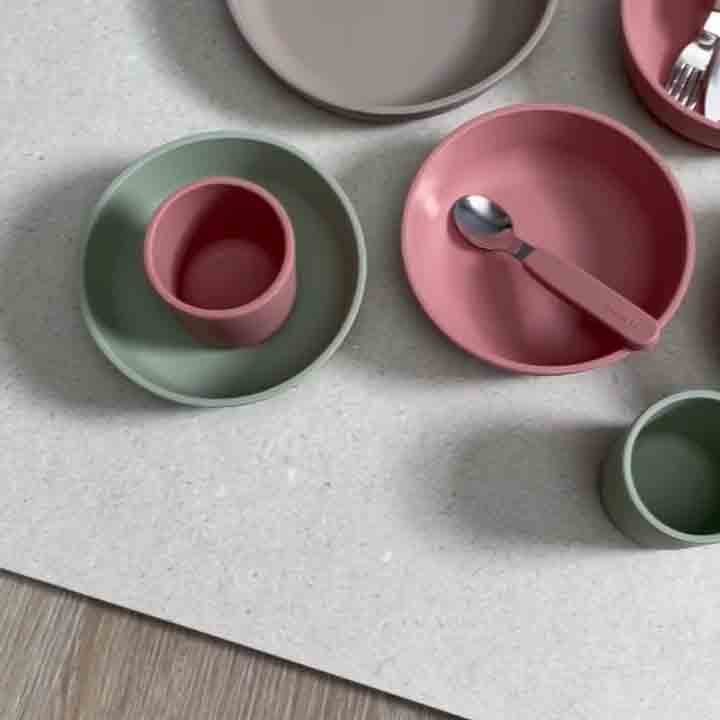 Filibabba : Set de couverts en silicone "Vert"