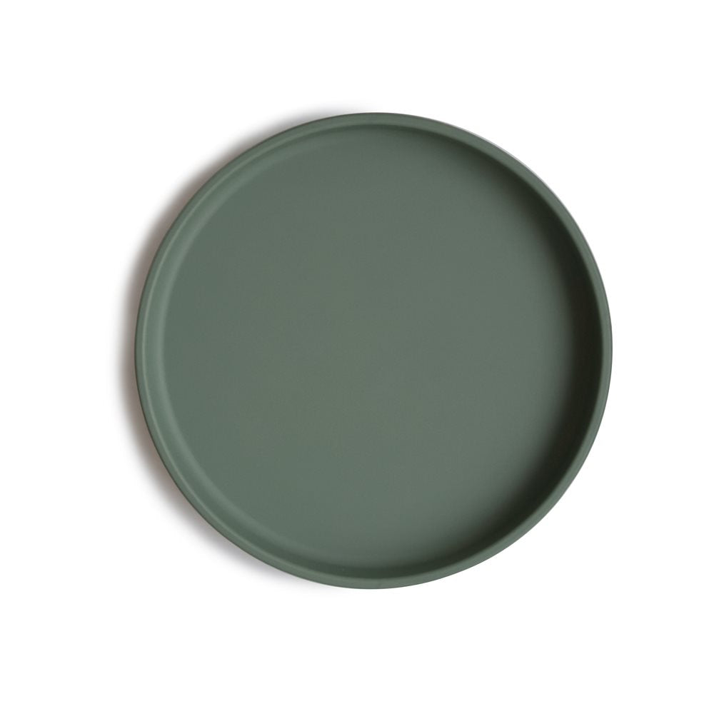 Mushie : Assiette en silicone classique "Dried Thyme" avec ventouse.