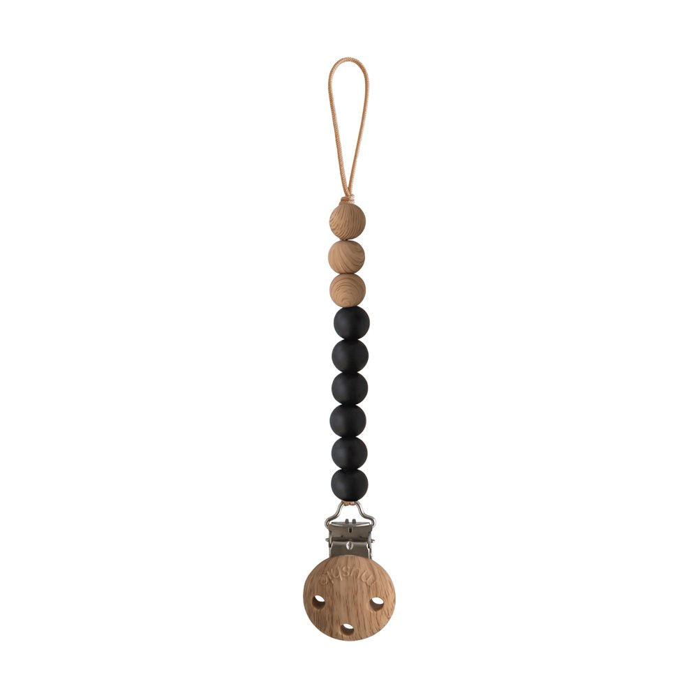 Mushie : Attache-tétine "Eva Black"