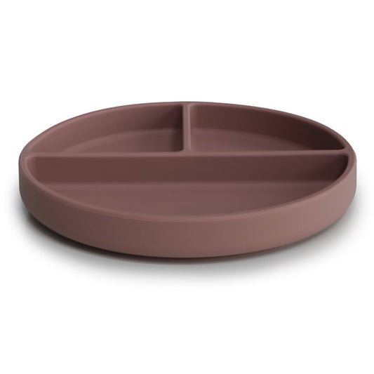 Mushie: Silicone plate "Cloudy Mauve" with suction cup / divider