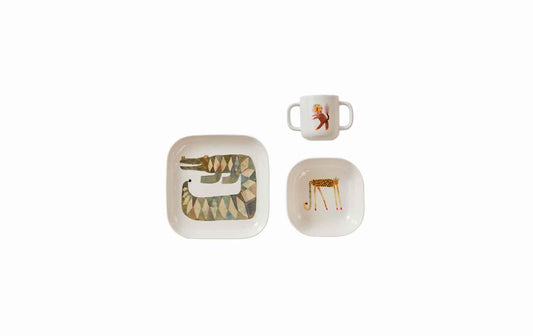 Oyoy: Ceramic children's tableware set Moira "Crocodile"