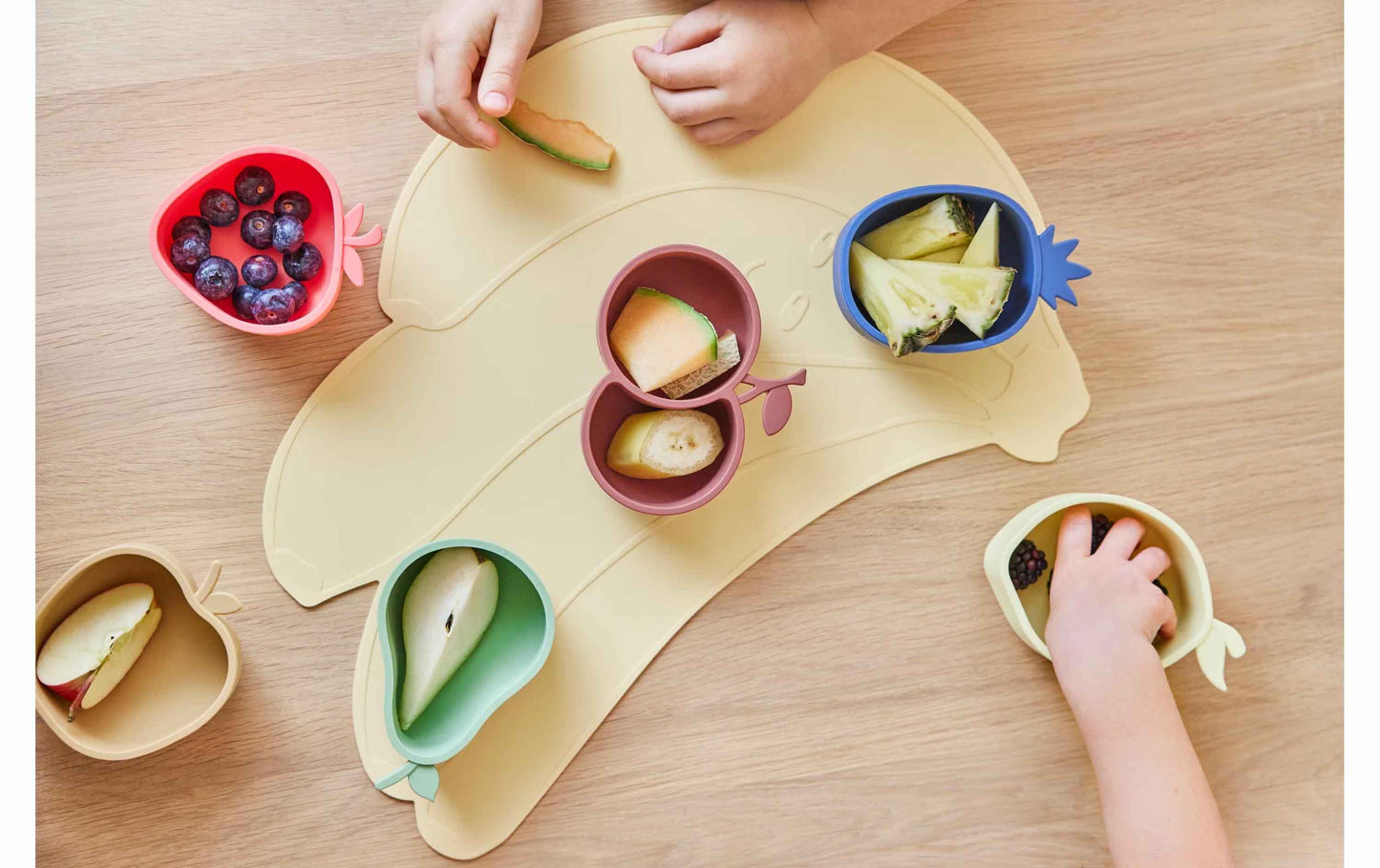 Oyoy : Bols pour enfants "Ananas & Pomme" - Lot de 2