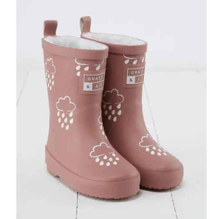Grass and Air: Winter-Gummistiefel "Magischer Farbwechsel" Rosa