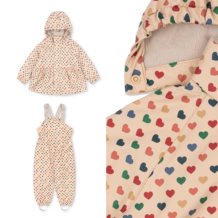 Konges Sløjd : Ensemble de pluie thermique "Palme" Coeur | Colore Frappe