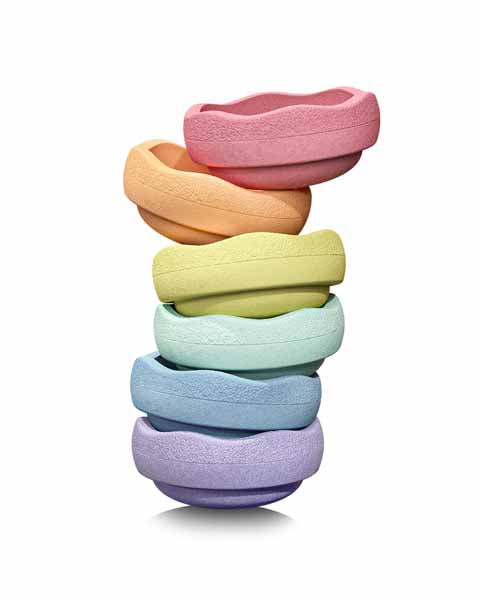 Stapelstein® : Set arc-en-ciel de 6 pièces "Pastel" | NOUVEAU