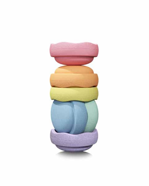 Stapelstein® : Set arc-en-ciel de 6 pièces "Pastel" | NOUVEAU