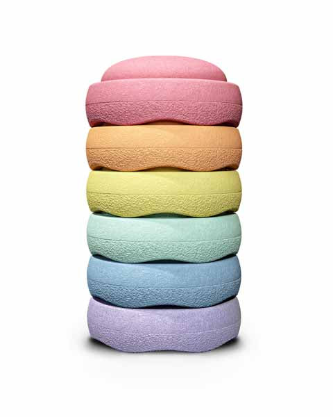 Stapelstein® : Set arc-en-ciel de 6 pièces "Pastel" | NOUVEAU