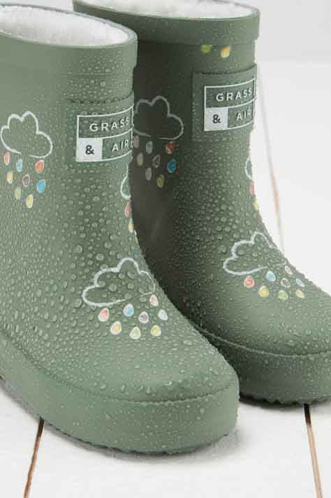 Grass and Air : Bottes en caoutchouc d'hiver "Changement de couleur magique" Vert kaki