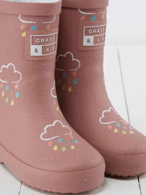 Grass and Air: Winter-Gummistiefel "Magischer Farbwechsel" Rosa