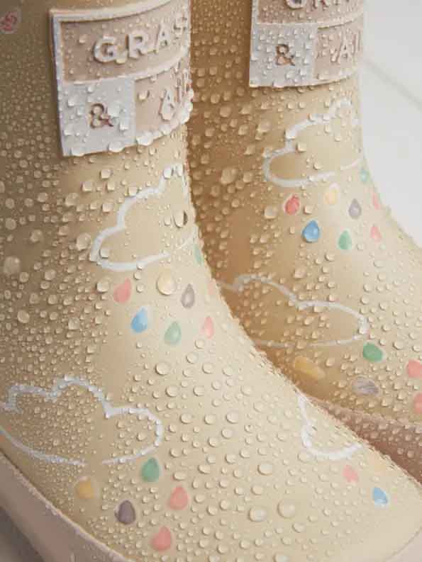 Grass and Air : Bottes en caoutchouc d'hiver "Changement de couleur magique" Stone