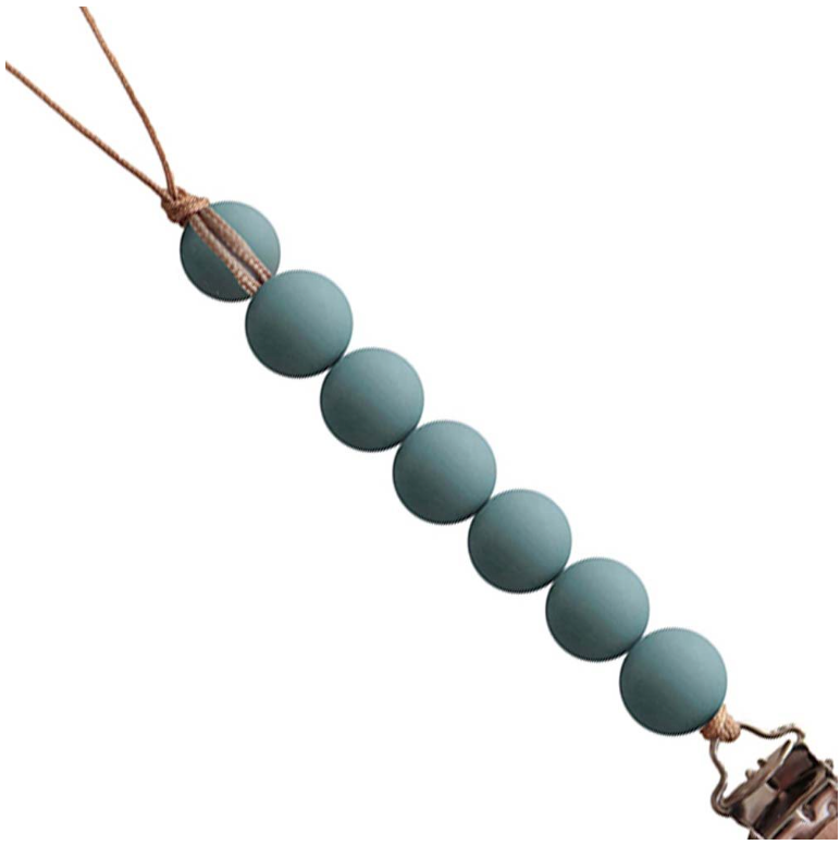 Mushie : Attache-tétine "Halo Cadet Blue"
