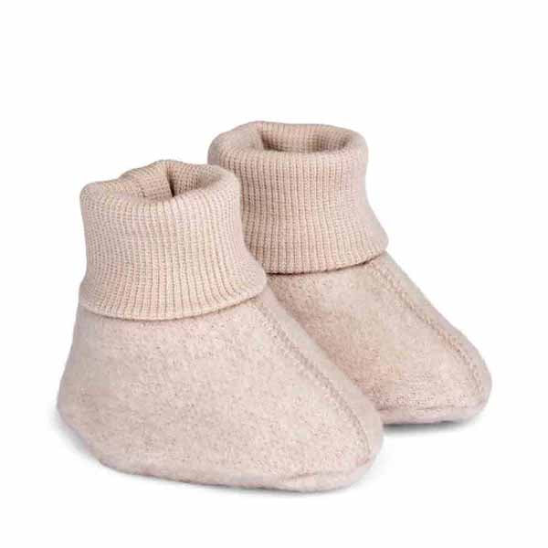 Wheat : Chaussons en polaire de laine pour bébé | Lilas pâle