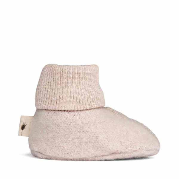 Wheat : Chaussons en polaire de laine pour bébé | Lilas pâle
