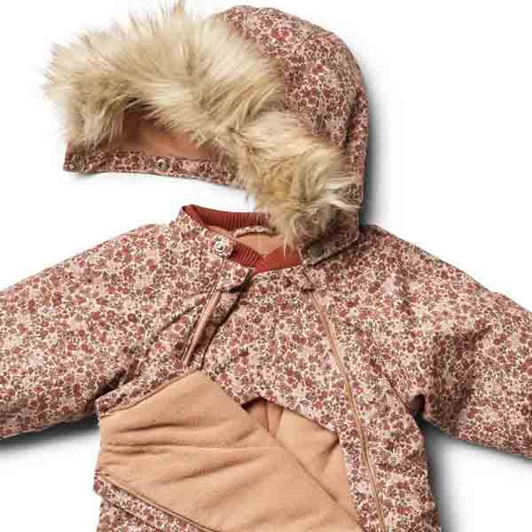 Wheat : Combinaison de neige "Nickie Tech" Rose Dust Flowers