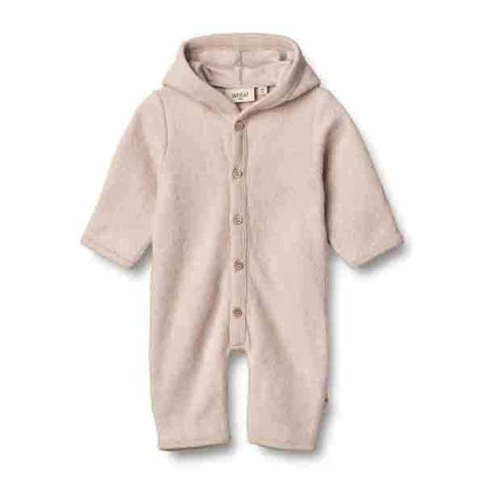 Wheat: Wool fleece overall "Ata" Pale Lilac | Merino wool