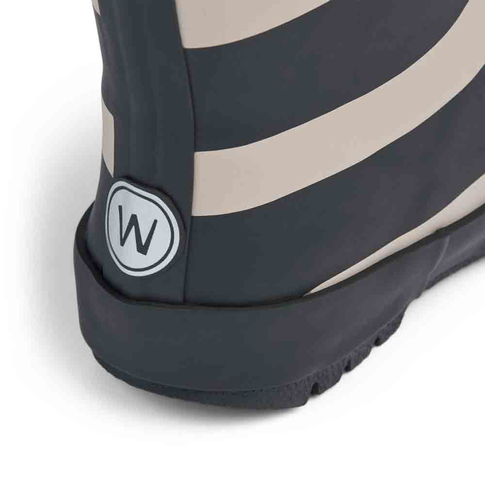 Wheat : Bottes en caoutchouc thermiques "Stripe" noires