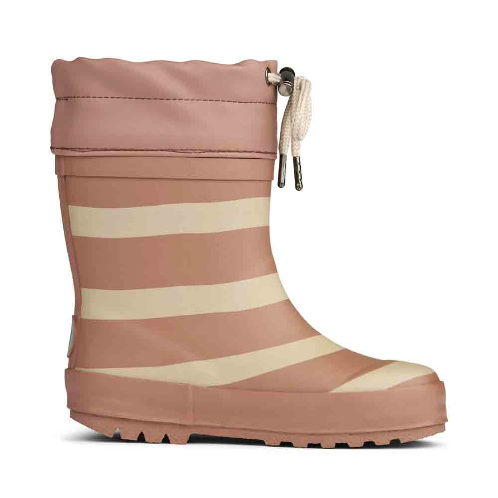 Wheat: Thermo-Gummistiefel "Stripe" Old Rose