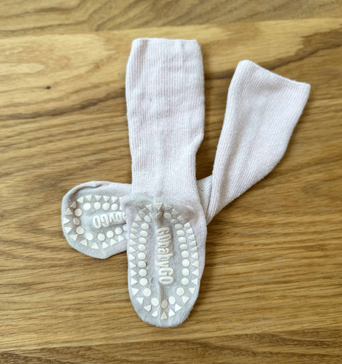 Chaussettes GoBabyGo "antidérapantes" en bambou | 12-18 mois | Rose clair