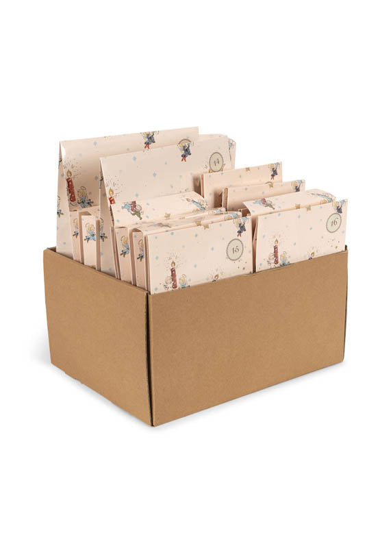 Konges Sløjd: Gefüllter Adventskalender mit 24 Geschenken "Beige"