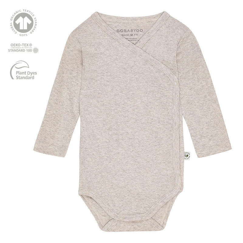 GoBabyGo: Wickelbody hellgrau | Grösse 62