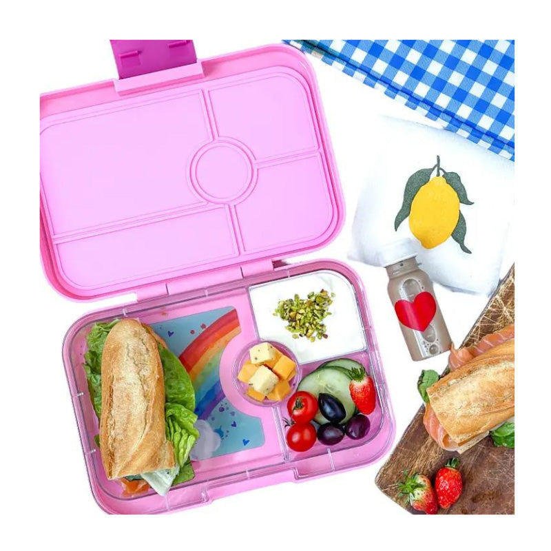 Yumbox : Boîte à lunch XXL | Tapas Capri Rose Arc-en-ciel | 4 compartiments
