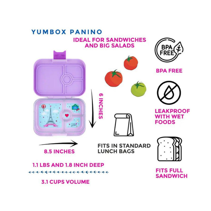 Yumbox : Boîte à goûter | Panino Lulu Violet | 4 compartiments