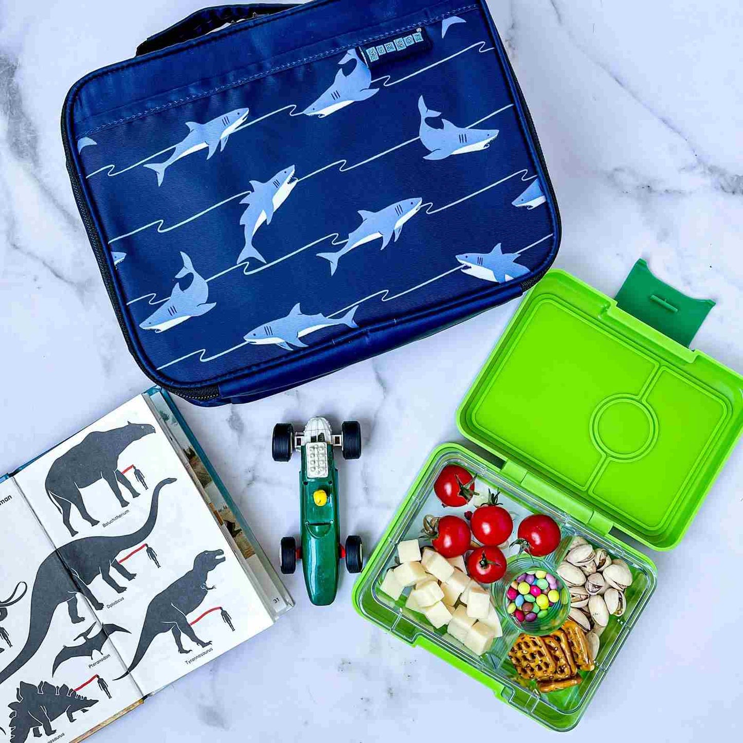 Yumbox : Boîte à goûter | Rose arc-en-ciel | 3 compartiments