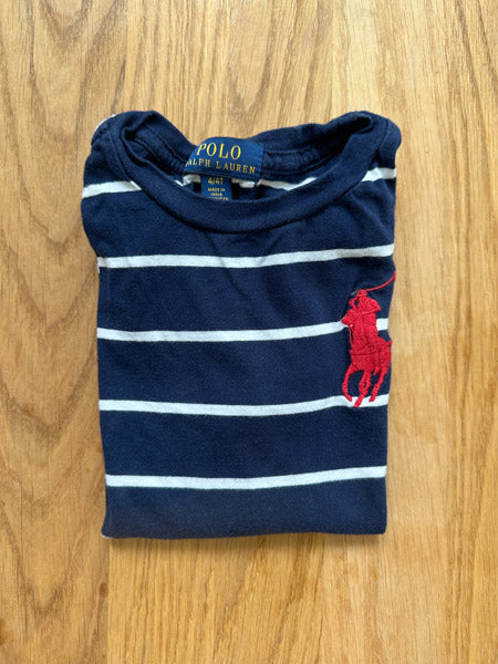 Ralph Lauren short sleeve shirt "Blue/white" | 6-7 years