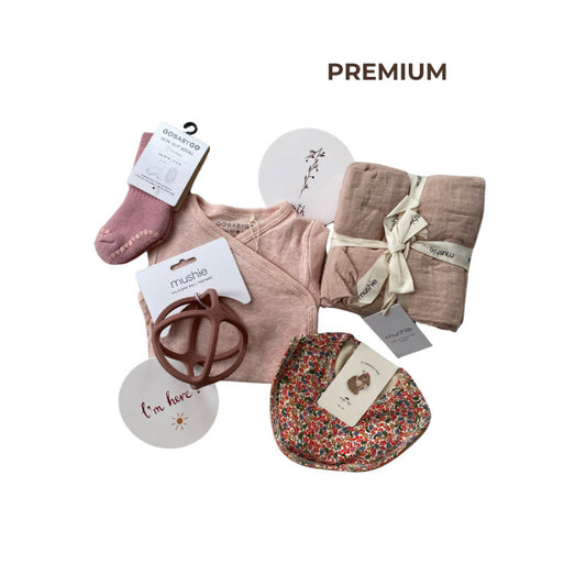 Geburtsgeschenk-Set "Premium" Rosa  |  6-teilig
