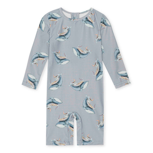 Konges Sløjd: One-piece UV swimsuit Aster "Whale Boat"