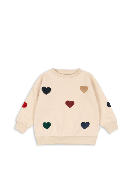 Konges Sløjd: Sweatshirt Lou Terry "Bon coeur"