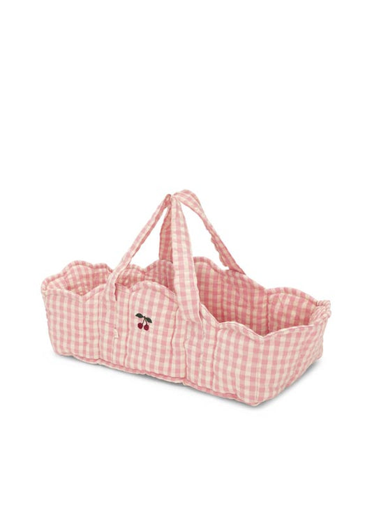 Konges Sløjd: Puppen-Tragtasche "Powder Pink Check"